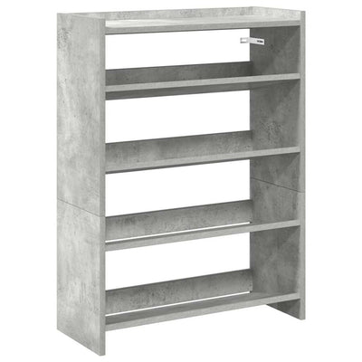 Kenkäteline betoninharmaa 60x25x81 cm tekninen puu