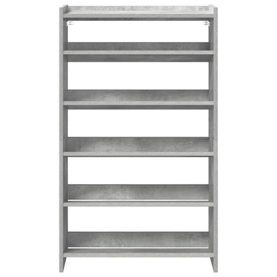 Kenkäteline betoninharmaa 60x25x81 cm tekninen puu