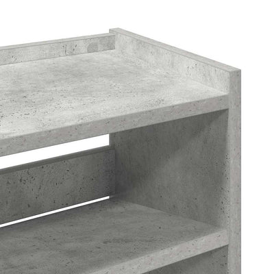 Kenkäteline betoninharmaa 60x25x81 cm tekninen puu