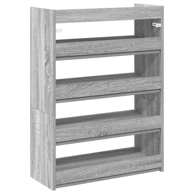 Kenkäteline harmaa Sonoma 60x25x81 cm tekninen puu
