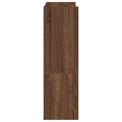 Kenkäteline ruskea tammi 60x25x81 cm tekninen puu
