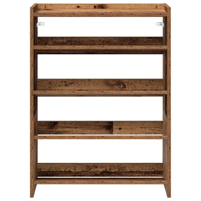 Kenkäteline vanhaa puuta 60x25x81 cm lastulevy