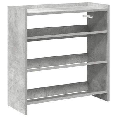 Kenkäteline betoninharmaa 60x25x62 cm tekninen puu