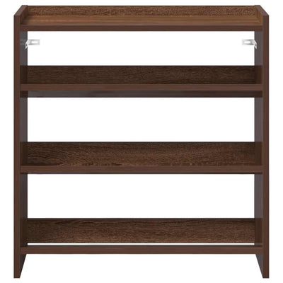 Kenkäteline ruskea tammi 60x25x62 cm tekninen puu