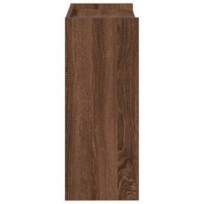 Kenkäteline ruskea tammi 60x25x62 cm tekninen puu