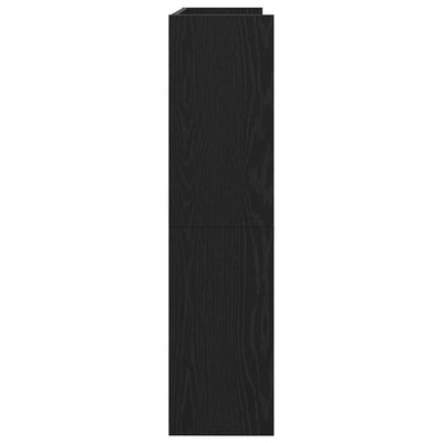 Kenkäteline musta 80x25x100 cm tekninen puu