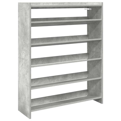 Kenkäteline betoninharmaa 80x25x100 cm tekninen puu