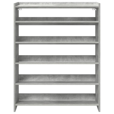 Kenkäteline betoninharmaa 80x25x100 cm tekninen puu