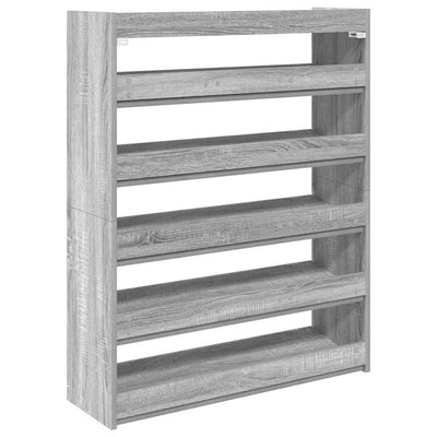 Kenkäteline harmaa Sonoma 80x25x100 cm tekninen puu