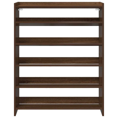 Kenkäteline ruskea tammi 80x25x100 cm tekninen puu