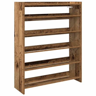 Kenkäteline vanhaa puuta 80x25x100 cm tekninen puu