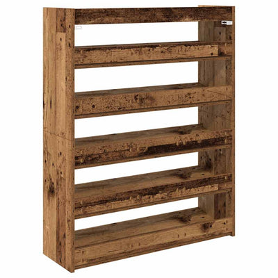 Kenkäteline vanhaa puuta 80x25x100 cm tekninen puu