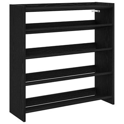 Kenkäteline musta 80x25x81 cm tekninen puu