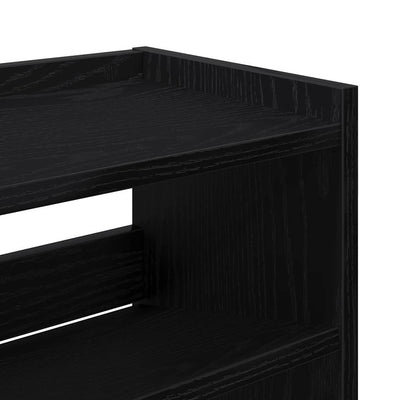 Kenkäteline musta 80x25x81 cm tekninen puu