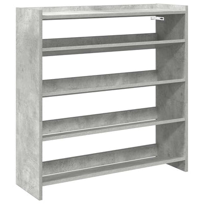 Kenkäteline betoninharmaa 80x25x81 cm tekninen puu