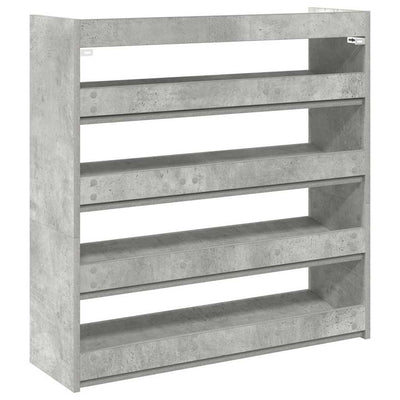 Kenkäteline betoninharmaa 80x25x81 cm tekninen puu