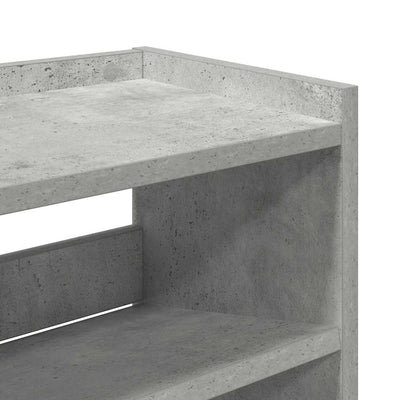 Kenkäteline betoninharmaa 80x25x81 cm tekninen puu