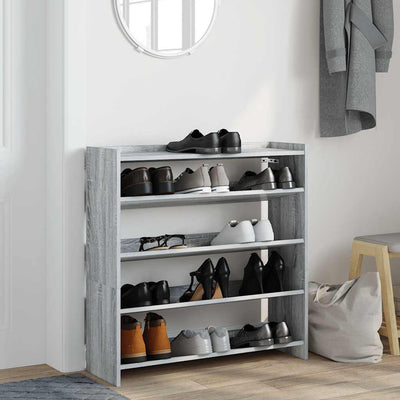 Kenkäteline harmaa Sonoma 80x25x81 cm tekninen puu