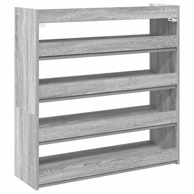 Kenkäteline harmaa Sonoma 80x25x81 cm tekninen puu