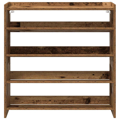 Kenkäteline ruskea tammi 80x25x81 cm tekninen puu