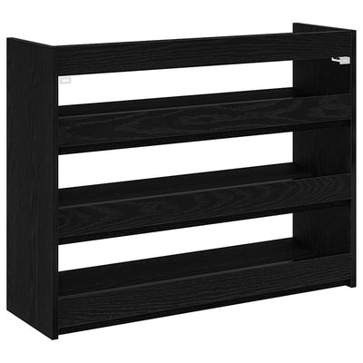 Kenkäteline musta 80x25x62 cm tekninen puu