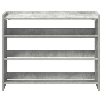 Kenkäteline betoninharmaa 80x25x62 cm tekninen puu