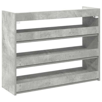 Kenkäteline betoninharmaa 80x25x62 cm tekninen puu