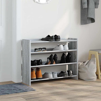 Kenkäteline harmaa Sonoma 80x25x62 cm tekninen puu