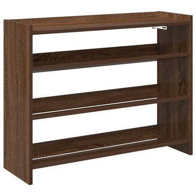 Kenkäteline ruskea tammi 80x25x62 cm tekninen puu