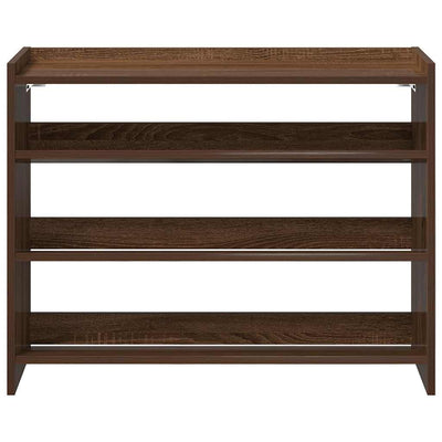 Kenkäteline ruskea tammi 80x25x62 cm tekninen puu