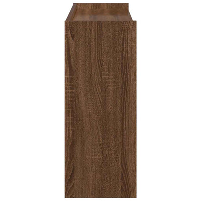 Kenkäteline ruskea tammi 80x25x62 cm tekninen puu