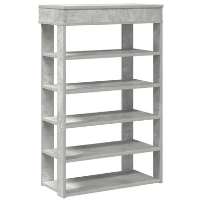 Kenkäteline betoninharmaa 60x30x98 cm tekninen puu