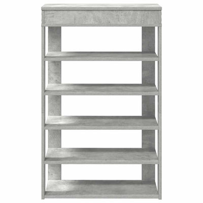 Kenkäteline betoninharmaa 60x30x98 cm tekninen puu