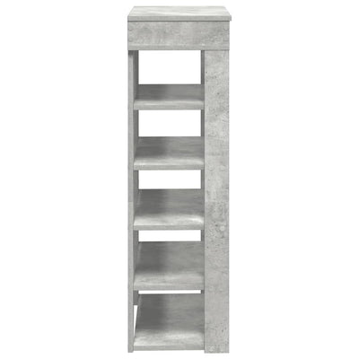 Kenkäteline betoninharmaa 60x30x98 cm tekninen puu