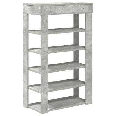Kenkäteline betoninharmaa 60x30x98 cm tekninen puu