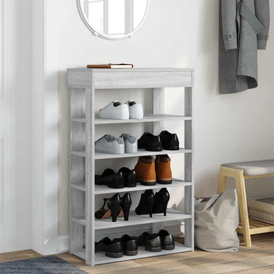 Kenkäteline harmaa Sonoma 60x30x98 cm tekninen puu