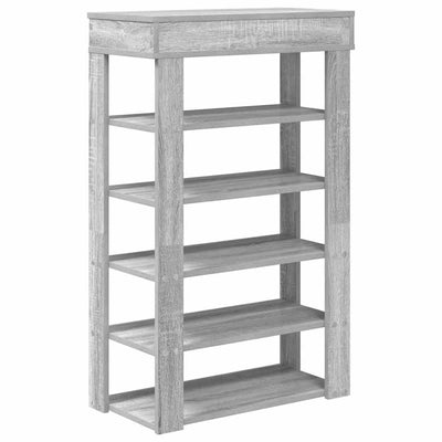 Kenkäteline harmaa Sonoma 60x30x98 cm tekninen puu