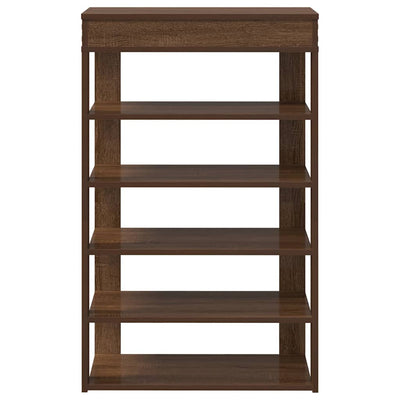 Kenkäteline ruskea tammi 60x30x98 cm tekninen puu