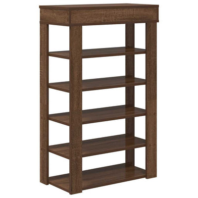 Kenkäteline ruskea tammi 60x30x98 cm tekninen puu
