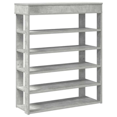 Kenkäteline betoninharmaa 80x30x98 cm tekninen puu
