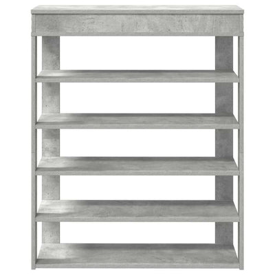 Kenkäteline betoninharmaa 80x30x98 cm tekninen puu