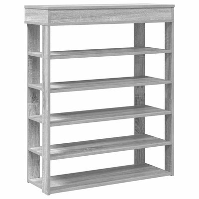 Kenkäteline harmaa Sonoma 80x30x98 cm tekninen puu