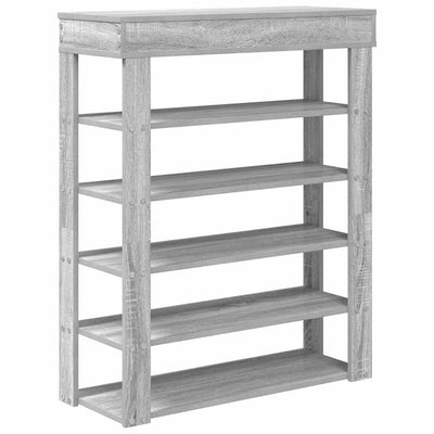 Kenkäteline harmaa Sonoma 80x30x98 cm tekninen puu