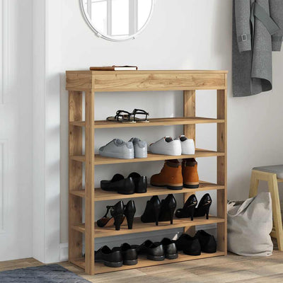 Kenkäteline artesaani tammi 80x30x98 cm tekninen puu