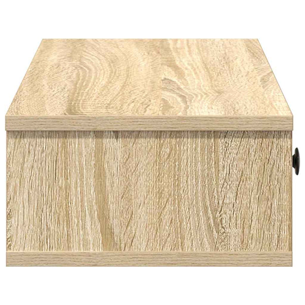 seinähylly laatikoilla Sonoma tammi 60x28x15 cm tekninen puu