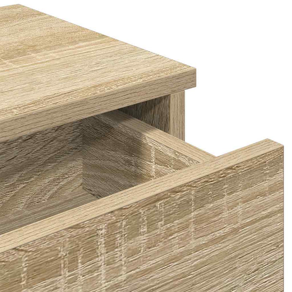 seinähylly laatikoilla Sonoma tammi 60x28x15 cm tekninen puu