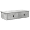 Seinähylly laatikoilla betoninharmaa 60x28x15 cm tekninen puu