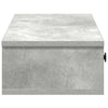 Seinähylly laatikoilla betoninharmaa 60x28x15 cm tekninen puu