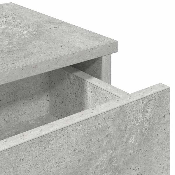 Seinähylly laatikoilla betoninharmaa 60x28x15 cm tekninen puu