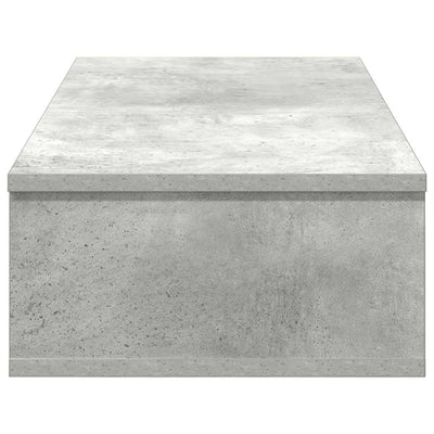 Seinähylly laatikoilla betoninharmaa 80x34x17 cm tekninen puu